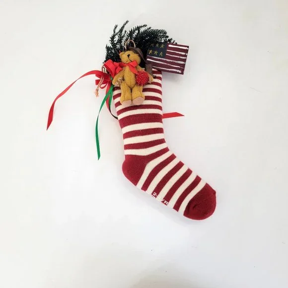 Baby's Christmas Stocking Ornament Handmade - Picture 1 of 2